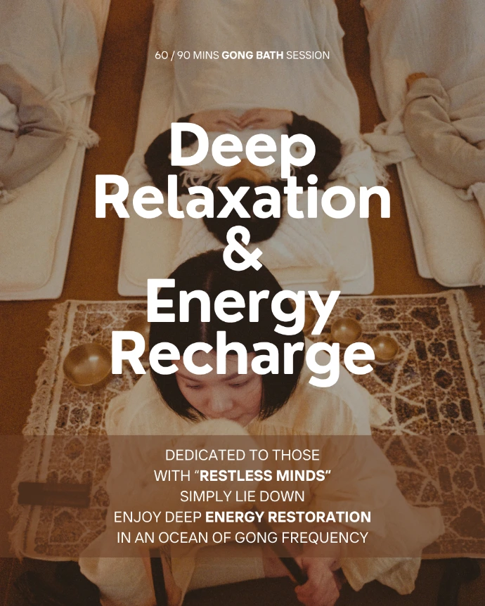 Tranquil sound bath meditation workshop at Mong Kok wellness studio